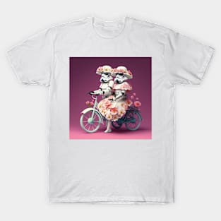 prewedding bicycle - purple background T-Shirt